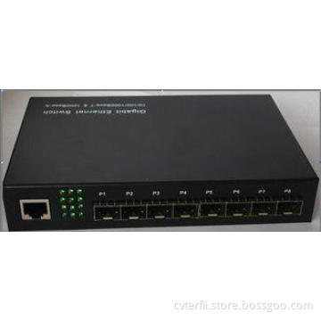 Full Duplex 9 Ports Fiber Optic Ethernet Switch With 8 SFP